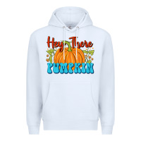White Hey There Pumpkin Premium Hoodie - FaDigitalArtStudio