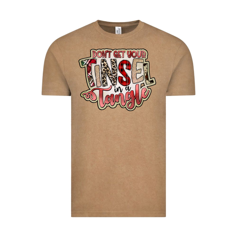 Dont Get Your Tinsel In A Tangle Vintage Tee by SublimationCraftShop | Teevron