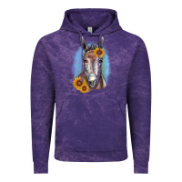 Cloud Purple Sunflower Donkey Vintage Hoodie - RanaPortraitStore