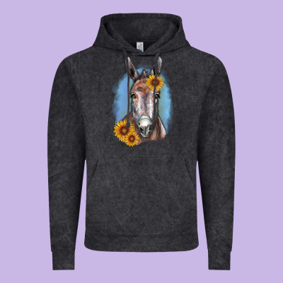 Sunflower Donkey Vintage Hoodie Designed By Ranaportraitstore