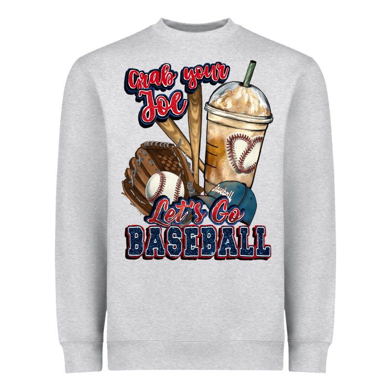 Grab Your Joe Lets Go Baseball Heavyweight Sweatshirt by HowdyJamesFarm | Teevron