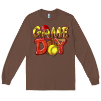 Chestnut Game Day Softball Long Sleeve Tee - NancyCooperArtShop
