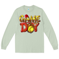 Matcha Game Day Softball Long Sleeve Tee - NancyCooperArtShop