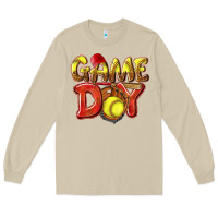 Mushroom Game Day Softball Long Sleeve Tee - NancyCooperArtShop