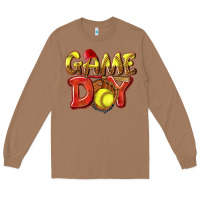 Toasted Coconut Game Day Softball Long Sleeve Tee - NancyCooperArtShop