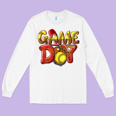 Game Day Softball Long Sleeve Tee Designed By Nancycooperartshop