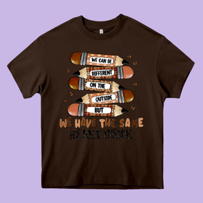 We Have The Same Heart Inside Heavy Core Tee Designed By Maliassmallbusiness