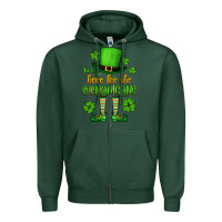 Sports Green Just here for the shenanigans St. Patrick's Zipper Hoodie - OliviaCreatesArt