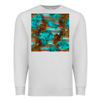 Dove Grey turquoise serape leopard seamless pattern Premium Sweatshirt - BundleAndBundleShop