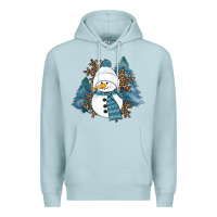 Blue Mist Snowman Winter Premium Hoodie - RanaPortraitStore