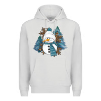 Dove Grey Snowman Winter Premium Hoodie - RanaPortraitStore
