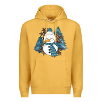 Mustard Snowman Winter Premium Hoodie - RanaPortraitStore