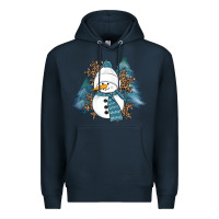 Navy Snowman Winter Premium Hoodie - RanaPortraitStore