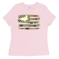 Bubblegum Pink duck hunter flag Ladies Tee - MaliasSmallBusiness