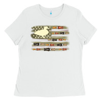 White duck hunter flag Ladies Tee - MaliasSmallBusiness