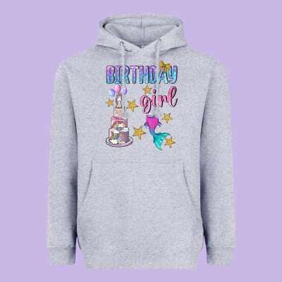 Birthday Girl Heavyweight Hoodie Designed By Bundleandbundleshop