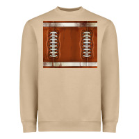 Distressed American Football Pattern Heavyweight Sweatshirt | Teevron