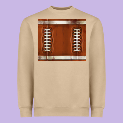 Distressed American Football Pattern Heavyweight Sweatshirt Designed By Tumblerdesignbyshophia