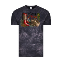 Cloud Black Merry Christmas Vintage Tee - SublimationCraftShop