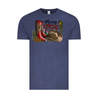 Vintage Denim Merry Christmas Vintage Tee - SublimationCraftShop