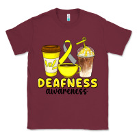 Burgundy deafness awareness coffee cups Classic Tee - Artiststas