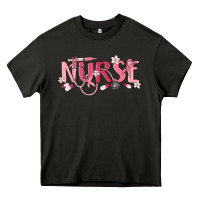 Asphalt nurse breast cancer awareness Heavy Core Tee - MaliasSmallBusiness