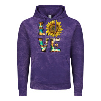 Cloud Purple western love with sunflower Vintage Hoodie - Artiststas