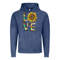 Vintage Denim western love with sunflower Vintage Hoodie - Artiststas