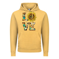 Vintage Mustard western love with sunflower Vintage Hoodie - Artiststas