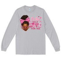 Moon Dust it's the self love for me afro woman Long Sleeve Tee - texasbilliewilder