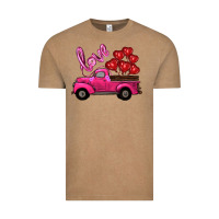 Vintage Coffee valentines day turck with balloons Vintage Tee - RanaPortraitStore