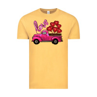 Vintage Mustard valentines day turck with balloons Vintage Tee - RanaPortraitStore