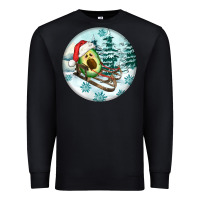 Black Slide Avocado Premium Sweatshirt - FaDigitalArtStudio