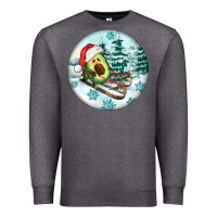 Charcoal Heather Slide Avocado Premium Sweatshirt - FaDigitalArtStudio