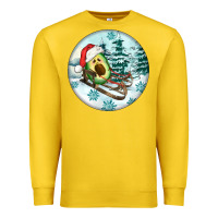 Lemon Slide Avocado Premium Sweatshirt - FaDigitalArtStudio