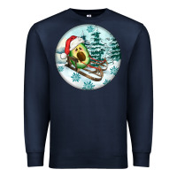 Navy Slide Avocado Premium Sweatshirt - FaDigitalArtStudio