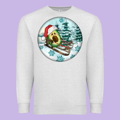 Slide Avocado Premium Sweatshirt Designed By Fadigitalartstudio