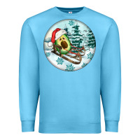 Ocean Blue Slide Avocado Premium Sweatshirt - FaDigitalArtStudio