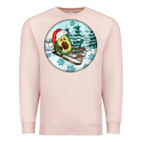 Pale Pink Slide Avocado Premium Sweatshirt - FaDigitalArtStudio