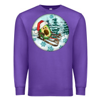 Purple Slide Avocado Premium Sweatshirt - FaDigitalArtStudio