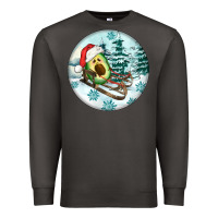 Smoke Slide Avocado Premium Sweatshirt - FaDigitalArtStudio