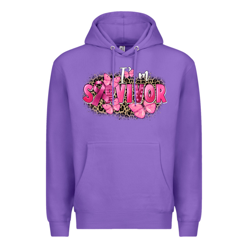 I' M Survivor Breast Cancer Premium Hoodie by FaDigitalArtStudio | Teevron