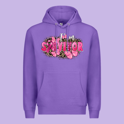 I' M Survivor Breast Cancer Premium Hoodie Designed By Fadigitalartstudio
