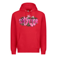Red I' m survivor Breast Cancer Premium Hoodie - FaDigitalArtStudio