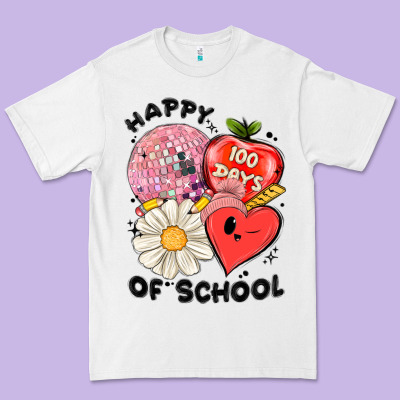 Happy 100 Days Of School Premium Tee Designed By Maliassmallbusiness