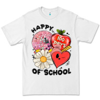 White happy 100 days of school Premium Tee - MaliasSmallBusiness