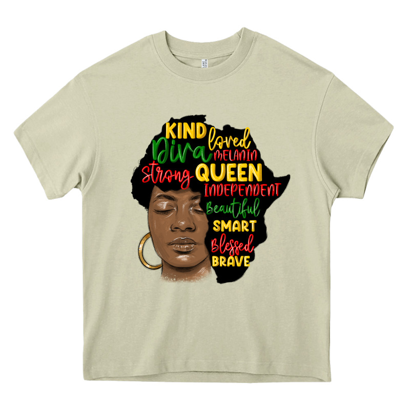 Black Woman Africa Silhouette Heavy Core Tee by MaliasSmallBusiness | Teevron