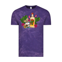 Cloud Purple mexican tequila gnomes guitar roses cactus serape Vintage Tee - Artiststas