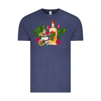 Vintage Denim mexican tequila gnomes guitar roses cactus serape Vintage Tee - Artiststas