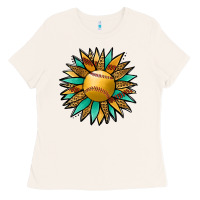 Bone Softball Sunflower Ladies Tee - Jasminsmagicworld